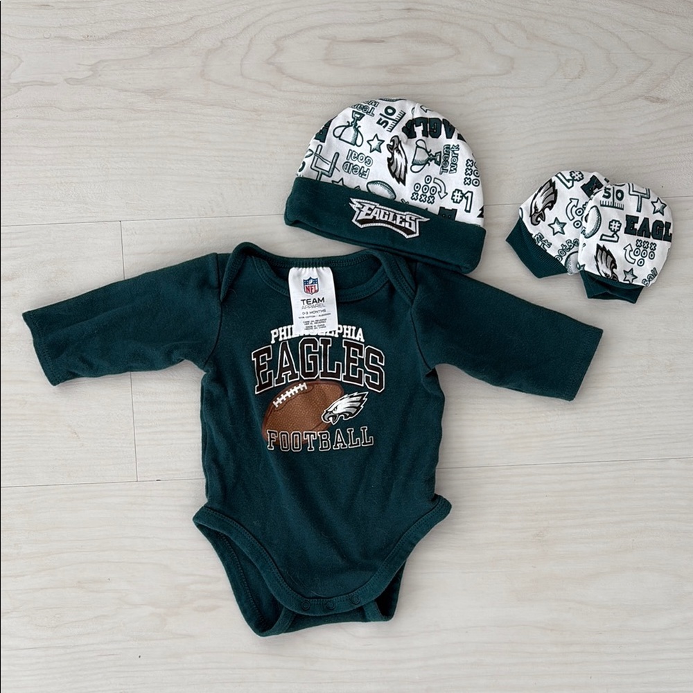Philadelphia Eagles Kids One Piece Set - Green